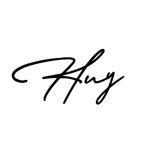 Huy stylish signature style. Best Handwritten Sign (AmerikaSignatureDemo-Regular) for my name. Handwritten Signature Collection Ideas for my name Huy. Huy signature style 3 images and pictures png