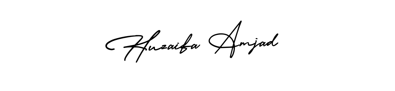 if you are searching for the best signature style for your name Huzaifa Amjad. so please give up your signature search. here we have designed multiple signature styles  using AmerikaSignatureDemo-Regular. Huzaifa Amjad signature style 3 images and pictures png