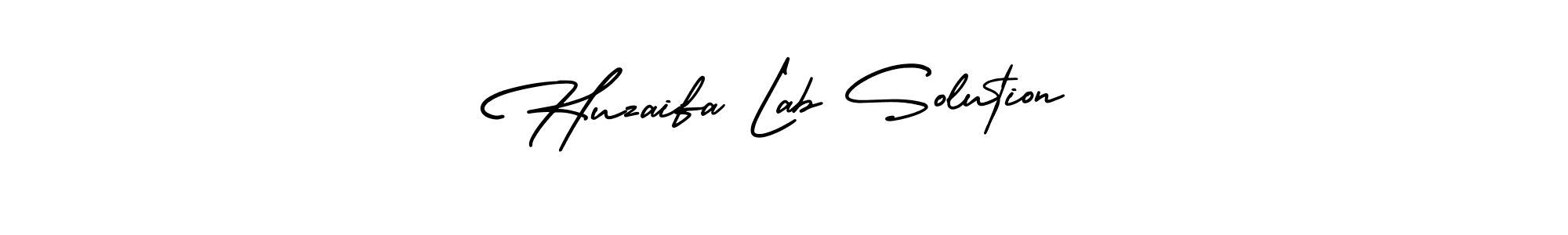 Design your own signature with our free online signature maker. With this signature software, you can create a handwritten (AmerikaSignatureDemo-Regular) signature for name Huzaifa Lab Solution. Huzaifa Lab Solution signature style 3 images and pictures png