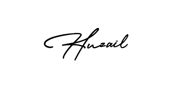 The best way (AmerikaSignatureDemo-Regular) to make a short signature is to pick only two or three words in your name. The name Huzail include a total of six letters. For converting this name. Huzail signature style 3 images and pictures png