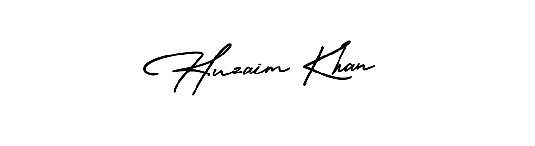 Huzaim Khan stylish signature style. Best Handwritten Sign (AmerikaSignatureDemo-Regular) for my name. Handwritten Signature Collection Ideas for my name Huzaim Khan. Huzaim Khan signature style 3 images and pictures png