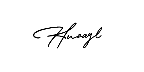 Make a beautiful signature design for name Huzayl. With this signature (AmerikaSignatureDemo-Regular) style, you can create a handwritten signature for free. Huzayl signature style 3 images and pictures png