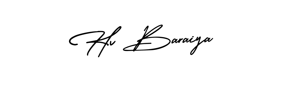 AmerikaSignatureDemo-Regular is a professional signature style that is perfect for those who want to add a touch of class to their signature. It is also a great choice for those who want to make their signature more unique. Get Hv Baraiya name to fancy signature for free. Hv Baraiya signature style 3 images and pictures png