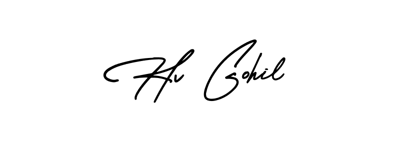 Check out images of Autograph of Hv Gohil name. Actor Hv Gohil Signature Style. AmerikaSignatureDemo-Regular is a professional sign style online. Hv Gohil signature style 3 images and pictures png