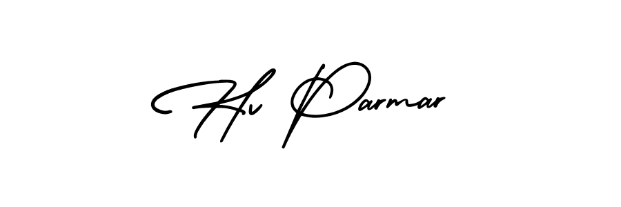 Design your own signature with our free online signature maker. With this signature software, you can create a handwritten (AmerikaSignatureDemo-Regular) signature for name Hv Parmar. Hv Parmar signature style 3 images and pictures png