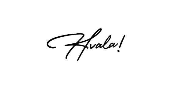 Make a beautiful signature design for name Hvala!. With this signature (AmerikaSignatureDemo-Regular) style, you can create a handwritten signature for free. Hvala! signature style 3 images and pictures png