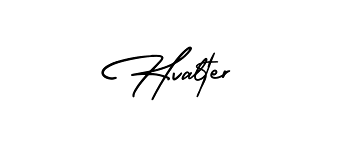 Design your own signature with our free online signature maker. With this signature software, you can create a handwritten (AmerikaSignatureDemo-Regular) signature for name Hvalter. Hvalter signature style 3 images and pictures png