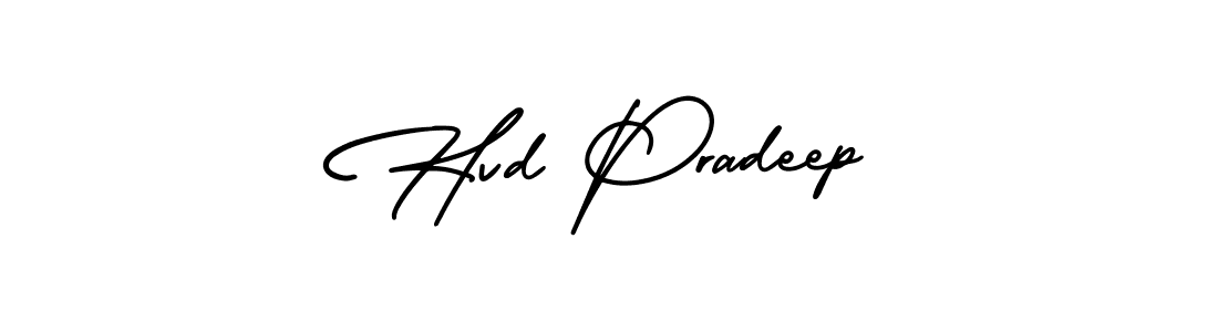 It looks lik you need a new signature style for name Hvd Pradeep. Design unique handwritten (AmerikaSignatureDemo-Regular) signature with our free signature maker in just a few clicks. Hvd Pradeep signature style 3 images and pictures png