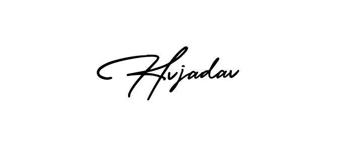 AmerikaSignatureDemo-Regular is a professional signature style that is perfect for those who want to add a touch of class to their signature. It is also a great choice for those who want to make their signature more unique. Get Hvjadav name to fancy signature for free. Hvjadav signature style 3 images and pictures png