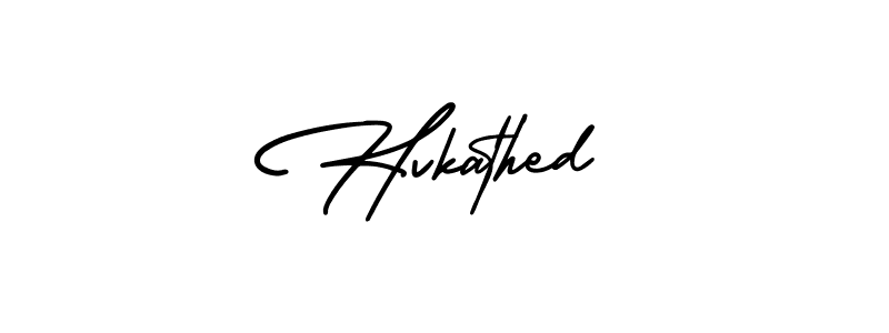 Use a signature maker to create a handwritten signature online. With this signature software, you can design (AmerikaSignatureDemo-Regular) your own signature for name Hvkathed. Hvkathed signature style 3 images and pictures png