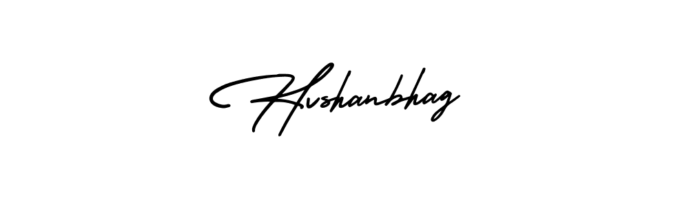 How to make Hvshanbhag name signature. Use AmerikaSignatureDemo-Regular style for creating short signs online. This is the latest handwritten sign. Hvshanbhag signature style 3 images and pictures png