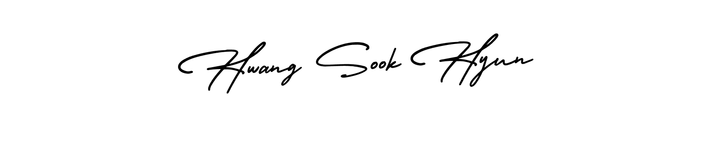 Hwang Sook Hyun stylish signature style. Best Handwritten Sign (AmerikaSignatureDemo-Regular) for my name. Handwritten Signature Collection Ideas for my name Hwang Sook Hyun. Hwang Sook Hyun signature style 3 images and pictures png