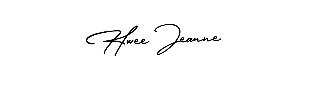 Design your own signature with our free online signature maker. With this signature software, you can create a handwritten (AmerikaSignatureDemo-Regular) signature for name Hwee Jeanne. Hwee Jeanne signature style 3 images and pictures png