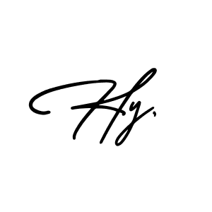 Design your own signature with our free online signature maker. With this signature software, you can create a handwritten (AmerikaSignatureDemo-Regular) signature for name Hy,. Hy, signature style 3 images and pictures png