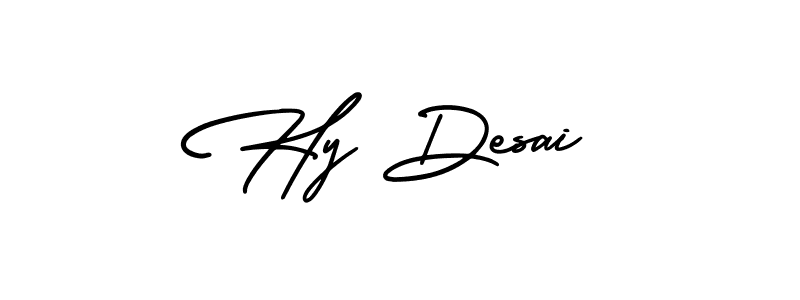 AmerikaSignatureDemo-Regular is a professional signature style that is perfect for those who want to add a touch of class to their signature. It is also a great choice for those who want to make their signature more unique. Get Hy Desai name to fancy signature for free. Hy Desai signature style 3 images and pictures png