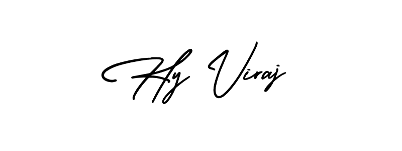 Make a beautiful signature design for name Hy Viraj. With this signature (AmerikaSignatureDemo-Regular) style, you can create a handwritten signature for free. Hy Viraj signature style 3 images and pictures png