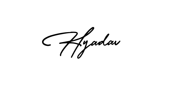 This is the best signature style for the Hyadav name. Also you like these signature font (AmerikaSignatureDemo-Regular). Mix name signature. Hyadav signature style 3 images and pictures png