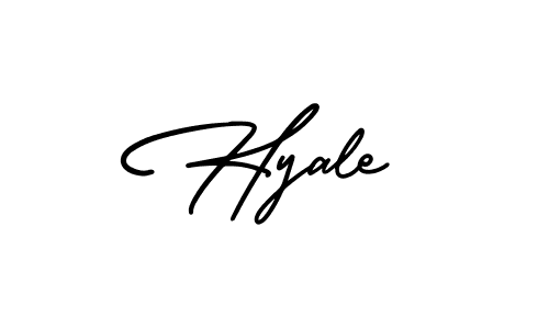 You should practise on your own different ways (AmerikaSignatureDemo-Regular) to write your name (Hyale) in signature. don't let someone else do it for you. Hyale signature style 3 images and pictures png