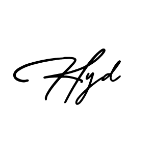 You should practise on your own different ways (AmerikaSignatureDemo-Regular) to write your name (Hyd) in signature. don't let someone else do it for you. Hyd signature style 3 images and pictures png