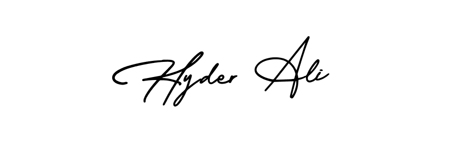 How to Draw Hyder Ali signature style? AmerikaSignatureDemo-Regular is a latest design signature styles for name Hyder Ali. Hyder Ali signature style 3 images and pictures png