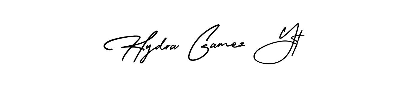 It looks lik you need a new signature style for name Hydra Gamez Yt. Design unique handwritten (AmerikaSignatureDemo-Regular) signature with our free signature maker in just a few clicks. Hydra Gamez Yt signature style 3 images and pictures png