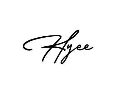 It looks lik you need a new signature style for name Hyee. Design unique handwritten (AmerikaSignatureDemo-Regular) signature with our free signature maker in just a few clicks. Hyee signature style 3 images and pictures png