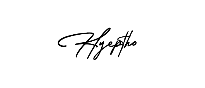 Hyeptho stylish signature style. Best Handwritten Sign (AmerikaSignatureDemo-Regular) for my name. Handwritten Signature Collection Ideas for my name Hyeptho. Hyeptho signature style 3 images and pictures png