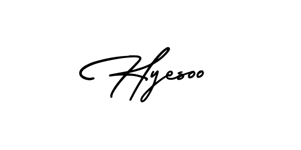 This is the best signature style for the Hyesoo name. Also you like these signature font (AmerikaSignatureDemo-Regular). Mix name signature. Hyesoo signature style 3 images and pictures png