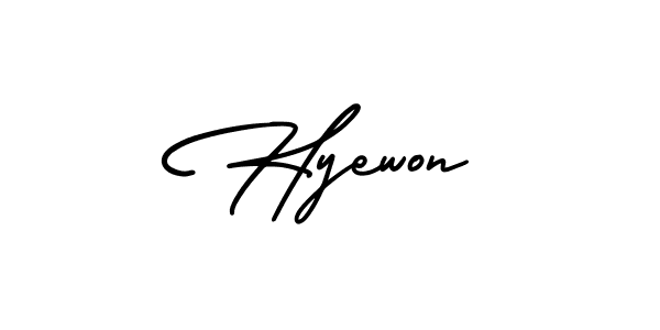 It looks lik you need a new signature style for name Hyewon. Design unique handwritten (AmerikaSignatureDemo-Regular) signature with our free signature maker in just a few clicks. Hyewon signature style 3 images and pictures png