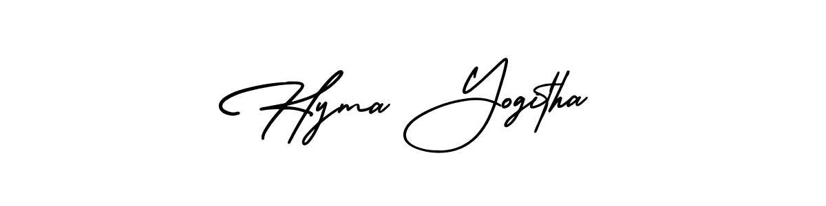 Also You can easily find your signature by using the search form. We will create Hyma Yogitha name handwritten signature images for you free of cost using AmerikaSignatureDemo-Regular sign style. Hyma Yogitha signature style 3 images and pictures png
