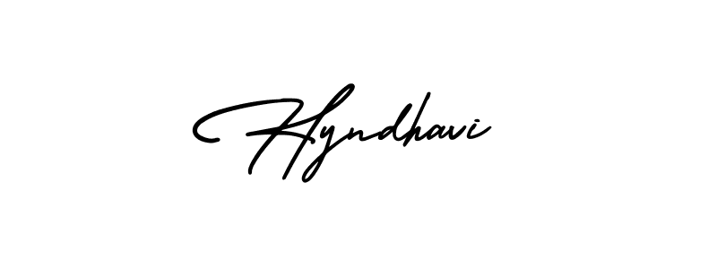 How to make Hyndhavi name signature. Use AmerikaSignatureDemo-Regular style for creating short signs online. This is the latest handwritten sign. Hyndhavi signature style 3 images and pictures png