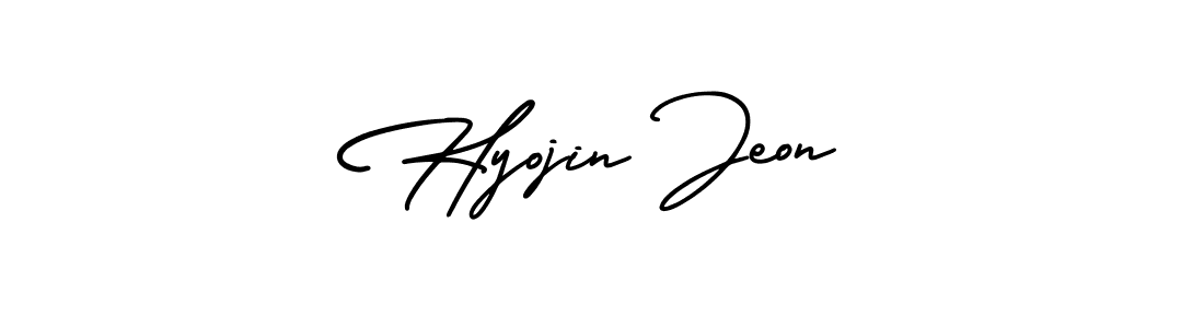 Also we have Hyojin Jeon name is the best signature style. Create professional handwritten signature collection using AmerikaSignatureDemo-Regular autograph style. Hyojin Jeon signature style 3 images and pictures png