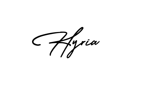 Create a beautiful signature design for name Hyria. With this signature (AmerikaSignatureDemo-Regular) fonts, you can make a handwritten signature for free. Hyria signature style 3 images and pictures png