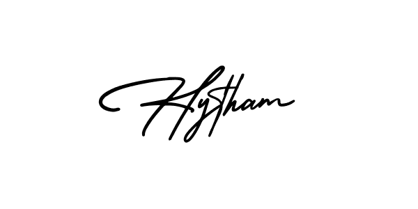 Make a beautiful signature design for name Hytham. Use this online signature maker to create a handwritten signature for free. Hytham signature style 3 images and pictures png