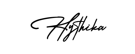 A classic penmanship look for Hythika. The AmerikaSignatureDemo-Regular font brings timeless elegance and confidence to every signed document. Hythika signature style 3 images and pictures png