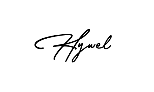 How to make Hywel name signature. Use AmerikaSignatureDemo-Regular style for creating short signs online. This is the latest handwritten sign. Hywel signature style 3 images and pictures png