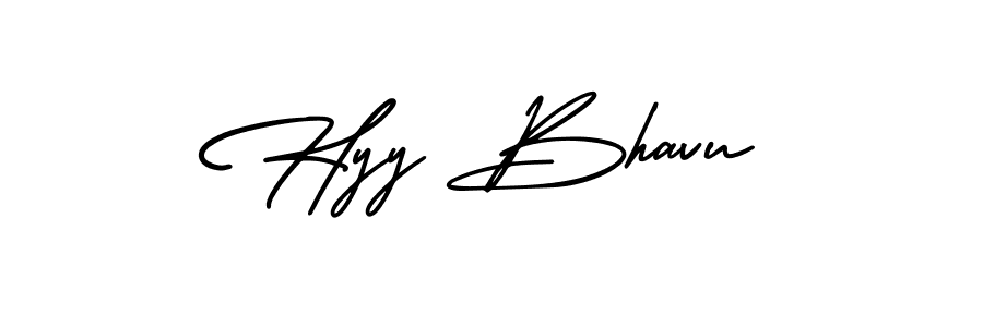 AmerikaSignatureDemo-Regular is a professional signature style that is perfect for those who want to add a touch of class to their signature. It is also a great choice for those who want to make their signature more unique. Get Hyy Bhavu name to fancy signature for free. Hyy Bhavu signature style 3 images and pictures png