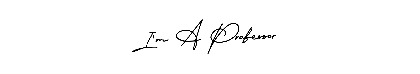 The best way (AmerikaSignatureDemo-Regular) to make a short signature is to pick only two or three words in your name. The name I’m A Professor include a total of six letters. For converting this name. I’m A Professor signature style 3 images and pictures png