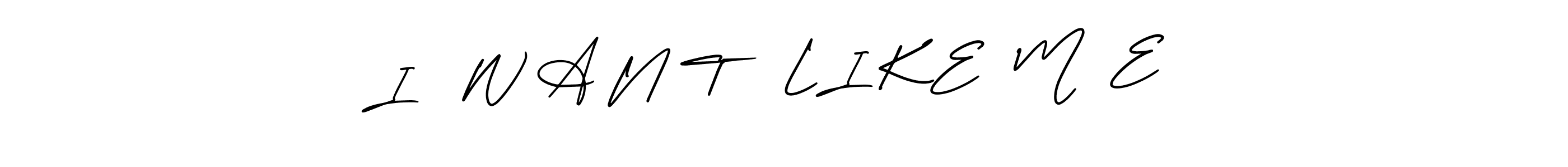Also You can easily find your signature by using the search form. We will create I   W A N T   L I K E  M  E  name handwritten signature images for you free of cost using AmerikaSignatureDemo-Regular sign style. I   W A N T   L I K E  M  E  signature style 3 images and pictures png