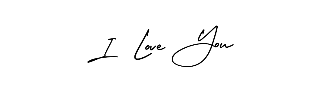 Design your own signature with our free online signature maker. With this signature software, you can create a handwritten (AmerikaSignatureDemo-Regular) signature for name I  Love You. I  Love You signature style 3 images and pictures png