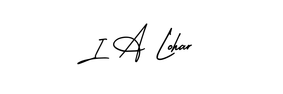 This is the best signature style for the I A Lohar name. Also you like these signature font (AmerikaSignatureDemo-Regular). Mix name signature. I A Lohar signature style 3 images and pictures png