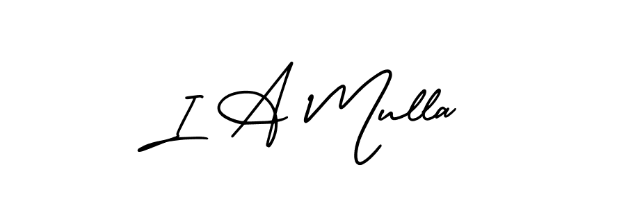 It looks lik you need a new signature style for name I A Mulla. Design unique handwritten (AmerikaSignatureDemo-Regular) signature with our free signature maker in just a few clicks. I A Mulla signature style 3 images and pictures png
