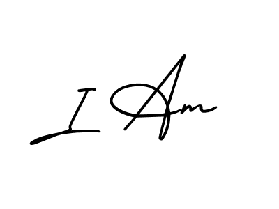 Make a beautiful signature design for name I Am. With this signature (AmerikaSignatureDemo-Regular) style, you can create a handwritten signature for free. I Am signature style 3 images and pictures png