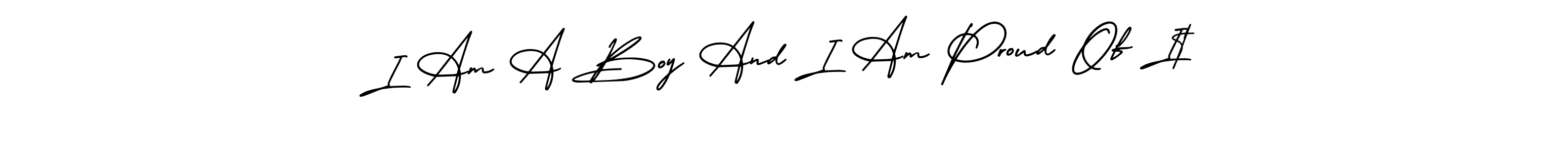 Create a beautiful signature design for name I Am A Boy And I Am Proud Of It. With this signature (AmerikaSignatureDemo-Regular) fonts, you can make a handwritten signature for free. I Am A Boy And I Am Proud Of It signature style 3 images and pictures png