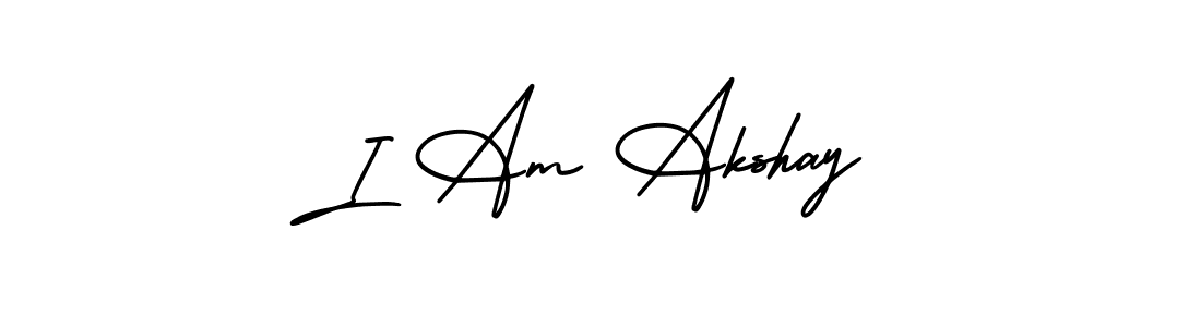 You should practise on your own different ways (AmerikaSignatureDemo-Regular) to write your name (I Am Akshay) in signature. don't let someone else do it for you. I Am Akshay signature style 3 images and pictures png