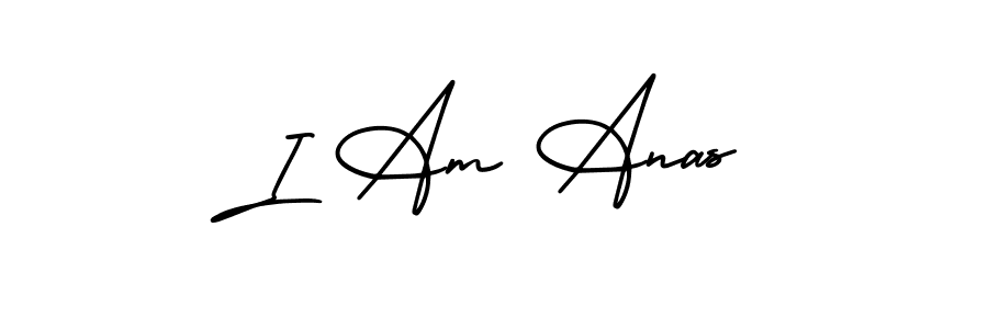 How to make I Am Anas name signature. Use AmerikaSignatureDemo-Regular style for creating short signs online. This is the latest handwritten sign. I Am Anas signature style 3 images and pictures png