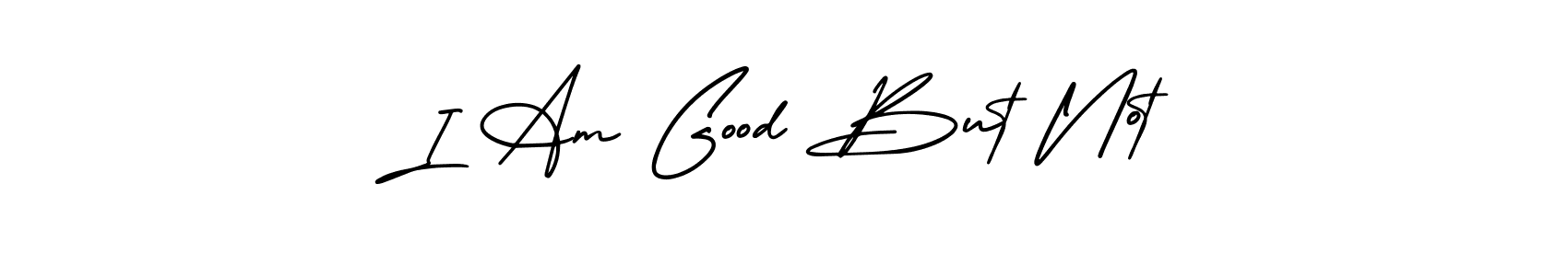 Create a beautiful signature design for name I Am Good But Not. With this signature (AmerikaSignatureDemo-Regular) fonts, you can make a handwritten signature for free. I Am Good But Not signature style 3 images and pictures png