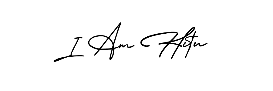 Make a beautiful signature design for name I Am Hitu. Use this online signature maker to create a handwritten signature for free. I Am Hitu signature style 3 images and pictures png