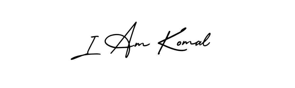 Create a beautiful signature design for name I Am Komal. With this signature (AmerikaSignatureDemo-Regular) fonts, you can make a handwritten signature for free. I Am Komal signature style 3 images and pictures png