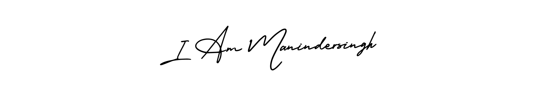 Design your own signature with our free online signature maker. With this signature software, you can create a handwritten (AmerikaSignatureDemo-Regular) signature for name I Am Manindersingh. I Am Manindersingh signature style 3 images and pictures png